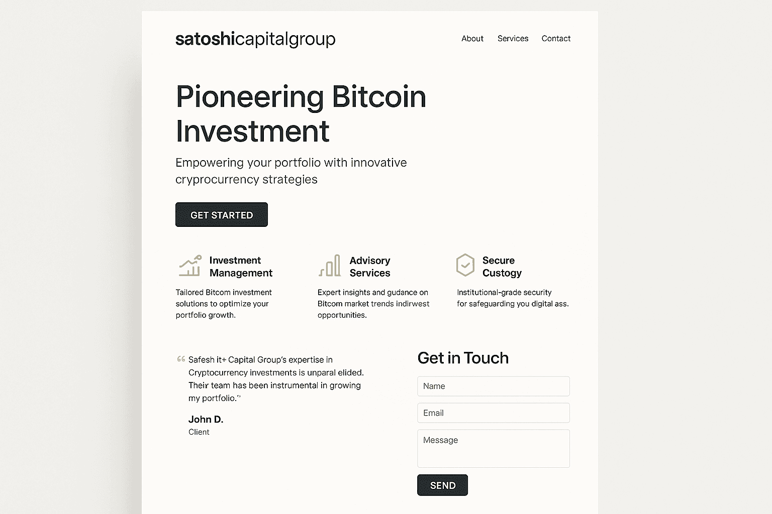 satoshicapitalgroup.com website mockup